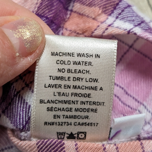 Cloth and Stone Plaid Short Sleeve Button Down Shirt hi lo hem - Picture 14 of 14